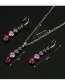Fashion Multi-color Round Shape Diamond Decorated Jewelry Sets