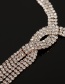 Fashion Silver Color Tassel Design Pure Color Necklace