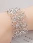 Fashion Silver Color Pure Color Design Full Diamond Bracelet