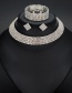 Fashion White Diamond Decorated Pure Color Jewelry Sets