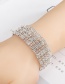 Fashion Silver Color Multi-layer Diamond Design Bracelet