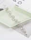 Fashion Silver Color Diamond Decorated Pure Color Bracelet
