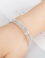 Fashion Silver Color Full Diamond Design Pure Color Bracelet