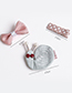 Lovely Brown+gray Cherry&bowknot Decorated Hair Clip(3pcs)