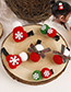 Lovely Red+white Fuzzy Ball&bowknot Decorated Hairpin(2pcs)