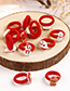 Lovely Red+white Santa Claus Decorated Hair Band(1pc)