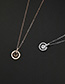 Fashion Gold Color Circular Ring Decorated Long Necklace