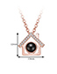 Fashion Silver Color House Pendant Decorated Long Necklace
