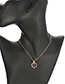 Fashion Gold Color Round Shape Pendant Decorated Necklace