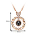Fashion Gold Color Round Shape Pendant Decorated Necklace