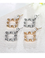 Fashion Silver Color Sun&moon Shape Design Earrings