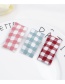 Fashion Claret Red+white Grids Pattern Decorated Hair Clip