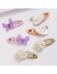 Fashion Purple Butterfly Shape Decorated Hair Clip(2pcs)