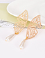 Fashion Gold Color Hollow Out Butterfly Decorated Earrings