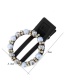 Elegant Black Diamond&pearls Decorated Hair Clip