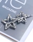 Elegant Silver Color Star Shape Design Pure Color Hair Clip