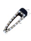 Elegant Black Diamond&pearls Decorated Hair Clip