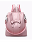 Trendy Pink Bowknot Decorated Pure Color Backpack