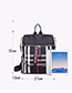 Trendy Black Grid Pattern Decorated Leisure Backpack