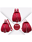 Trendy Red Tassel Decorated Pure Color Backpack