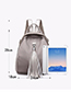 Trendy Gray Tassel Decorated Pure Color Backpack
