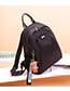 Trendy Black Double Zippers Design Backpack Without Pendant