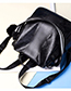 Trendy Blck Fuzzy Ball Decorated Backpack With Pendant