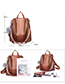 Trendy Brown Fuzzy Ball Decorated Backpack With Pendant