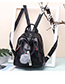 Trendy Black Fuzzy Ball Decorated Backpack With Pendant