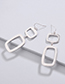 Fashion Gold Color Square Shape Decorated Pure Color Earrings