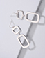 Fashion Silver Color Square Shape Decorated Pure Color Earrings