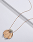 Fashion Black Leaf Shape Pendant Decorated Necklace