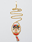 Fashion Gold Color Cartoon Pattern Decorated Tassel Necklace