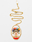 Fashion Gold Color Cartoon Pattern Decorated Tassel Necklace