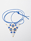 Fashion Blue Geometric Shape Decorated Necklace
