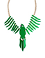 Fashion Green Bird Shape Decorated Necklace
