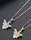 Fashion Gold Color Bee Shape Pendant Decorated Necklace