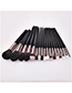 Fashion Black Flame Shape Decorated Make Up Brushes(17pcs)
