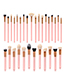 Fashion Pink Flame Shape Decorated Make Up Brushes(30pcs)