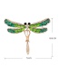 Fashion Green Dragonfly Shape Design Brooch