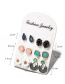 Fashion Multi-color Flower Shape Decorated Earrings(6pairs)