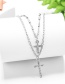 Fashion Silver Color Cross Shape Decorated Pure Color Necklace