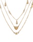 Fashion Gold Color Star Shape Decorated Multi-layer Necklace