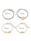 Fashion Gold Color Tree Shape Decorated Bracelets(4pcs)