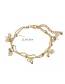 Fashion Gold Color Flower Shape Decorated Bracelet
