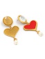 Fashion Brown Heart Shape Decorated Earrings