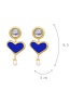 Fashion Brown Heart Shape Decorated Earrings