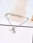 Fashion Silver Color Shell&diamond Decorated Bracelet(5pcs)