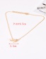 Fashion Gold Color Moon&star Decorated Pure Color Necklace