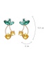 Fashion Red+green Cherry Shape Decorated Earrings